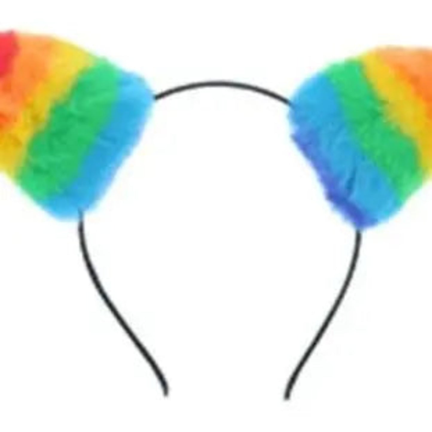 Fluffy Rainbow Ears Headband - Seasonal Surprises