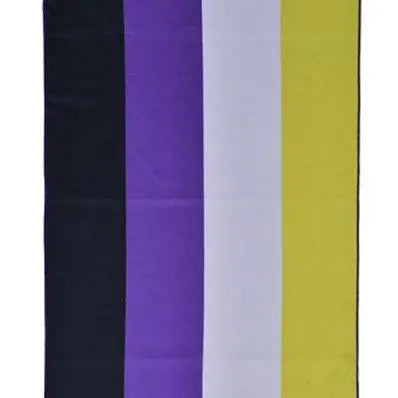 Non - Binary pride microfiber beach towel. 70 x 140cm - Seasonal Surprises