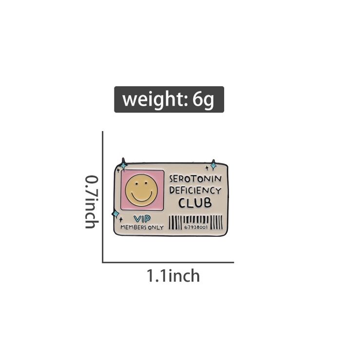 Serotonin Deficiency Club Enamel Pin Badge