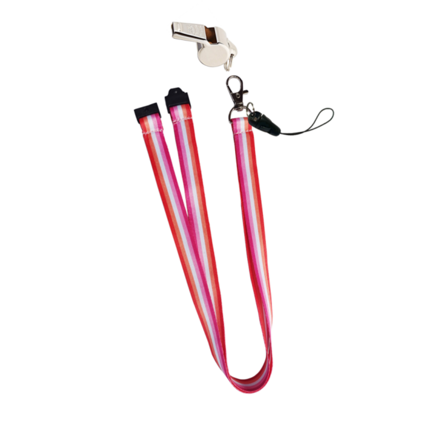 Lesbian colours lanyard with whistle
