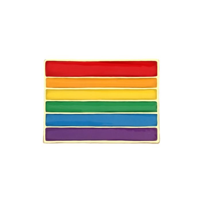 Square Pride Flag Enamel Pin Badge
