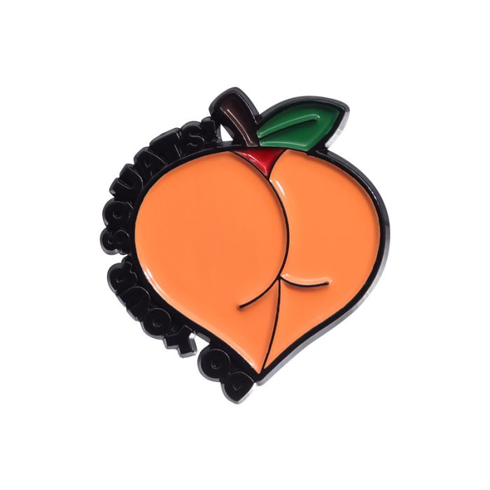 Peach Bum Enamel Pin Badge