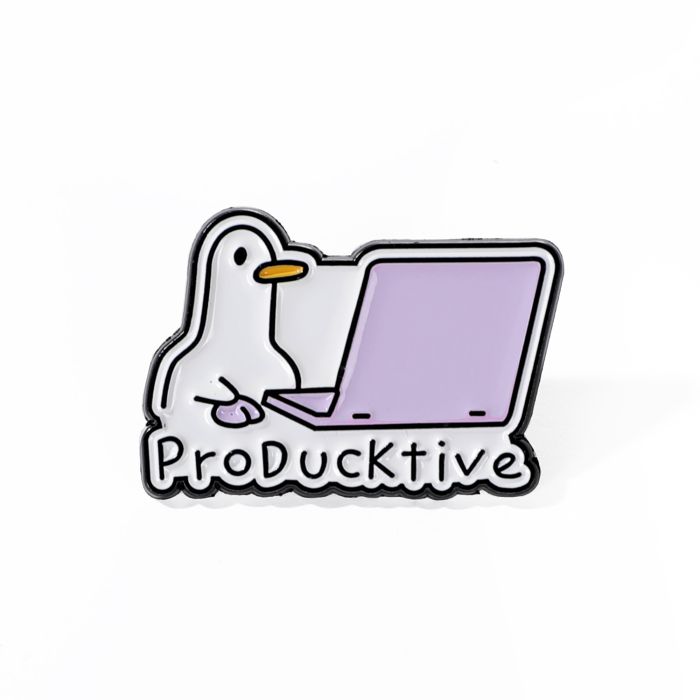 ProDuckTive Minimalist Enamel Pin