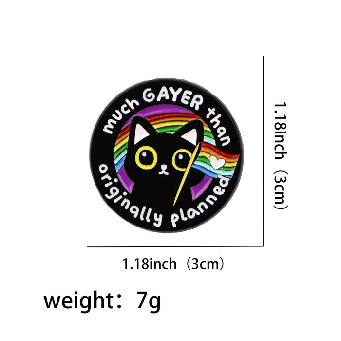 Much Gayer Than Originally Planned Enamel Pin Badge
