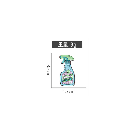 Human Repellent Spray Enamel Pin Badge