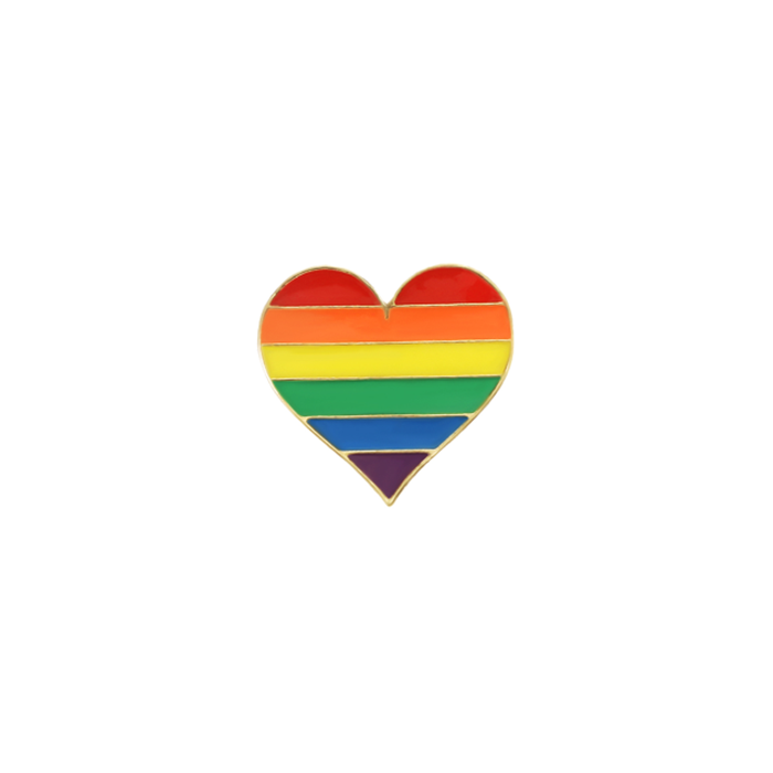 Heart Pride Flag Enamel Pin Badge