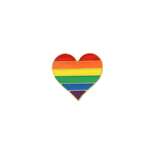 Heart Pride Flag Enamel Pin Badge