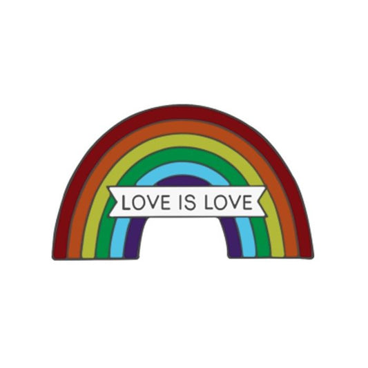LOVE IS LOVE Rainbow Enamel Pin Badge