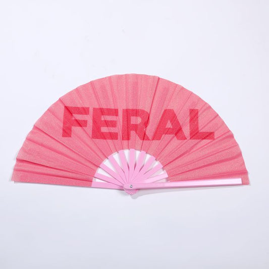 Pink Feral Glitter Cracking Fan