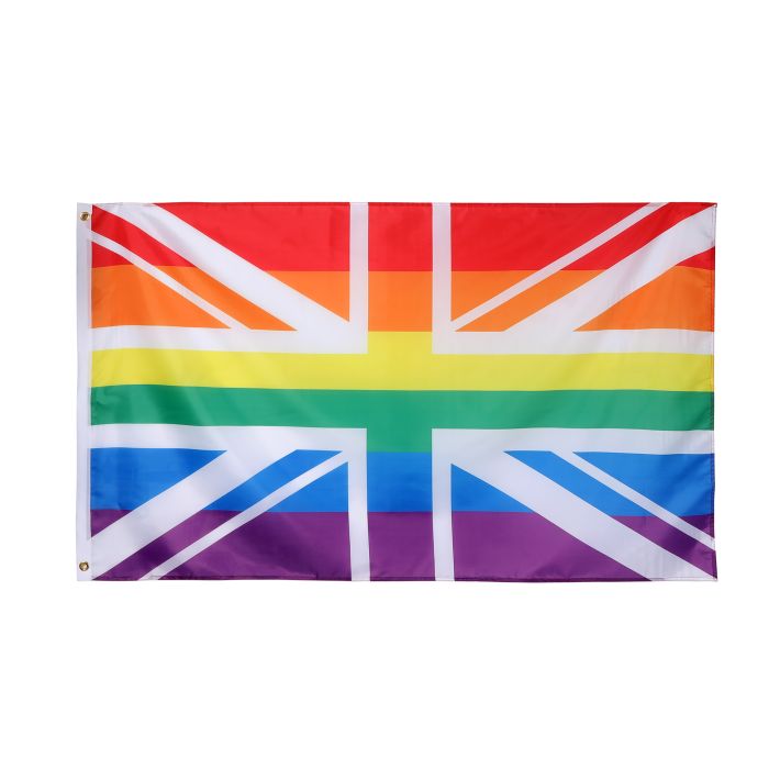 Rainbow Union Jack Flag