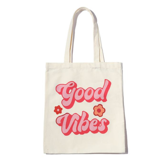 Good Vibes Canvas Tote Bag